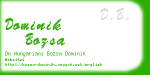 dominik bozsa business card